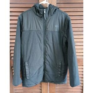 The North Face Boys XL 18/20 Reversible Hooded Jacket Black Fleece Lined Coat